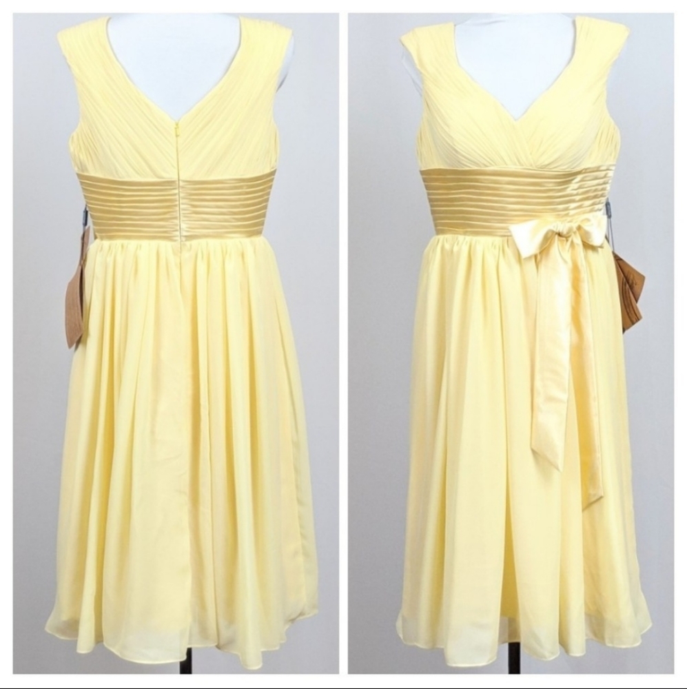 Light In The Box Chiffon Dress Sleeveless Prom Bridesmaid Formal Yellow 10 NWT